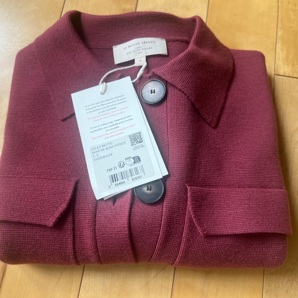 Sezane Betty rosewood sz small nwt - Picture 4 of 4